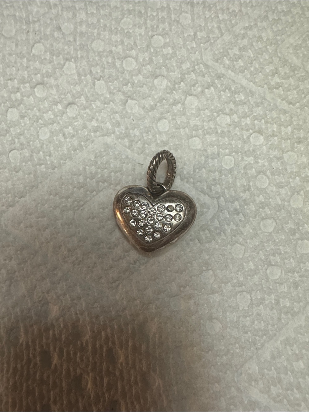 BRIGHTON Amore Heart Crystal Charm Pendant. RETIRED